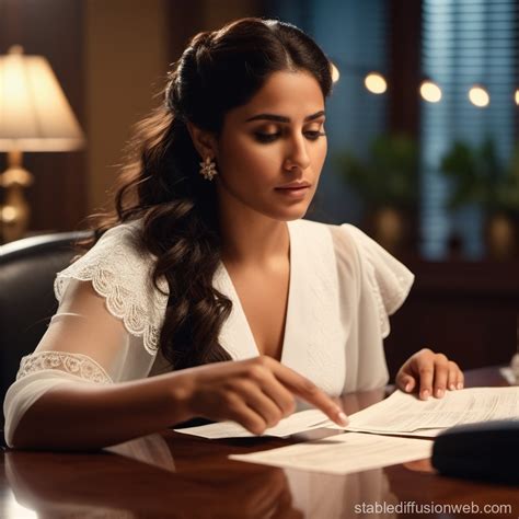 Heavenly Latina Goddess Paying Bills Stable Diffusion Online