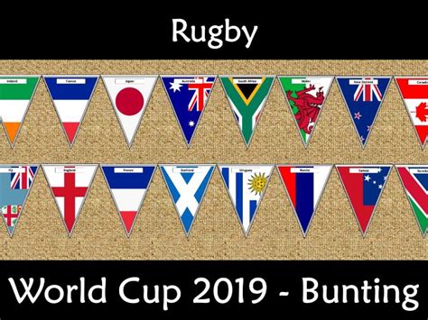 Rugby World Cup 2019 Bunting Teaching Resources