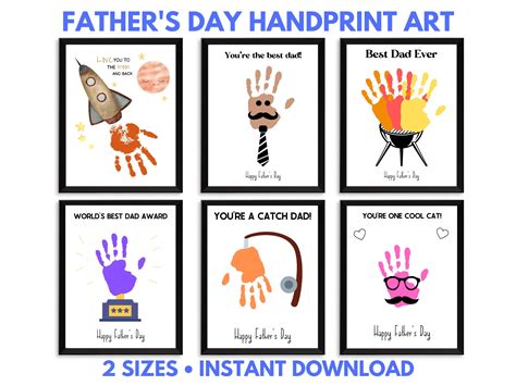 Father S Day Handprint Keepsake Father S Day Handprint Art Keepsake