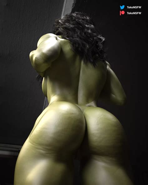 Nude She Hulk Back View TekoNSFW Marvel Nudes Superheroporn