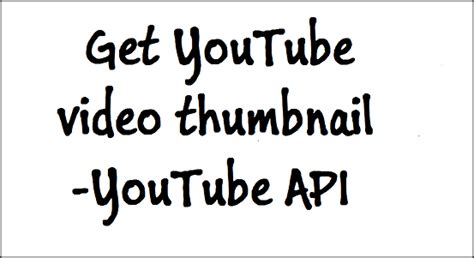 However bash I acquire a YouTube video thumbnail from the YouTube API?
