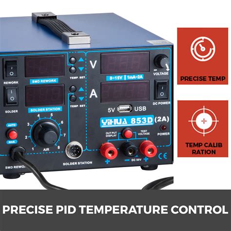 Yihua D Usb A Rework Station Smd Hot Air Gun Air Flow W Soldering Iron Vevor Au