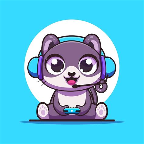 Premium Vector | Cute Cat Playing Game