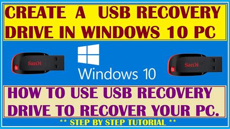 How To Create A Windows 10 Usb Recovery Drive