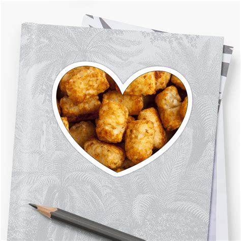 Tater Tot Heart Sticker Sticker By Kcardone Redbubble