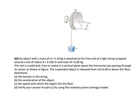 Solved Q2) An object with a mass of m=5.10 kg is attached to | Chegg.com 