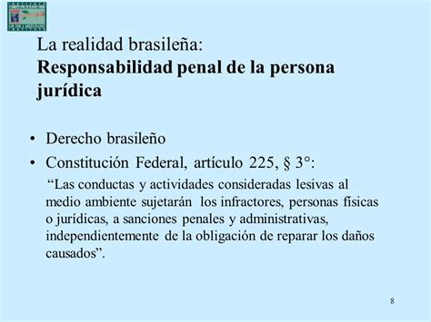 Responsabilidad Penal De La Persona Jur Dica En El Derecho Brasile O