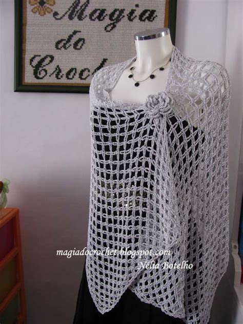 Magia do Crochet: Echarpe em crochet no fio elegance e 4 modos de a usar