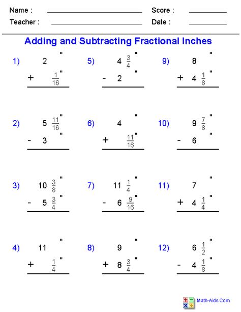 Math Aids Com Fractions Worksheets Math Worksheets Aids Frac