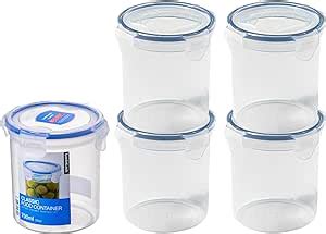 Locknlock Round Food Containers With Lids Set Of Plastic Airtight