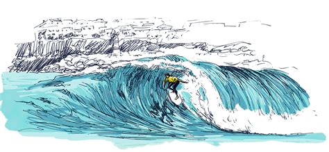 Surf Sketches On Behance Ride Drawing Surf Art Sketches