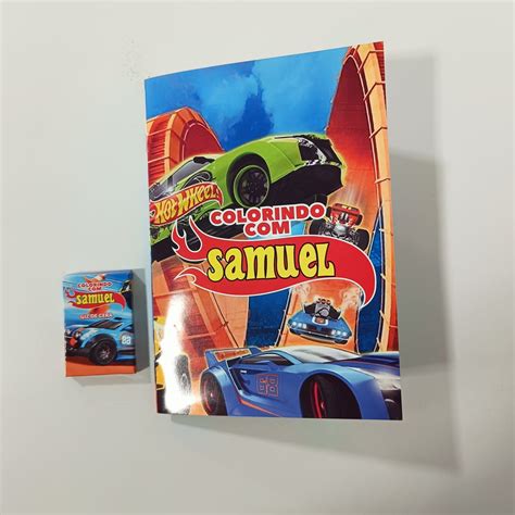 Livro De Colorir Personalizado Giz Hot Wheels Elo