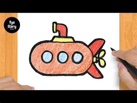 a drawing of a yellow submarine with blue eyes