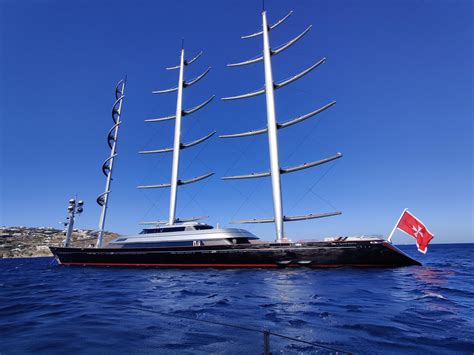 Just sailed past 'The Maltese Falcon', one of the biggest sailing