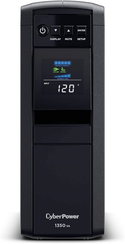 CyberPower CP1350PFCLCD PFC Sinewave UPS System, 1350VA/880W, 12 ...