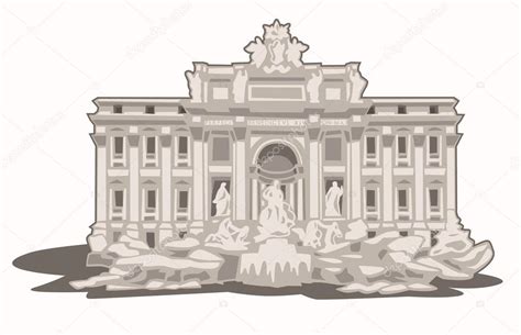 Fontana di Trevi — Stock Vector © zizar #50126511