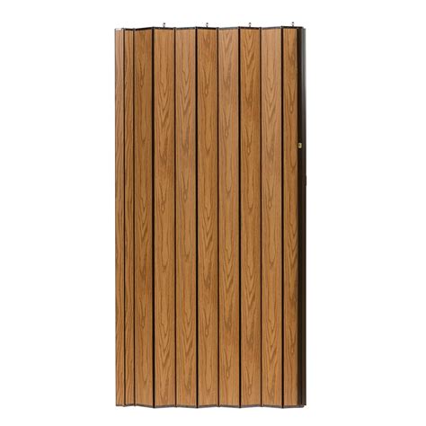 Shop Spectrum Woodshire Oak Solid Core 1-Panel Accordion Interior Door (Common: 48-in x 96-in ...