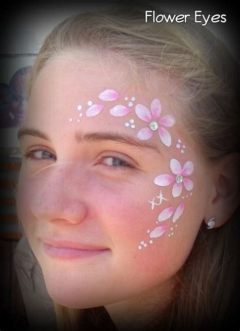 Simple And Very Quick But Really Quite Effective Face Painting Flowers