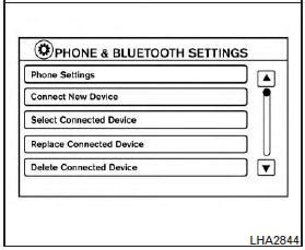 Nissan Altima L33 2013 2018 Owners Manual Bluetooth Settings