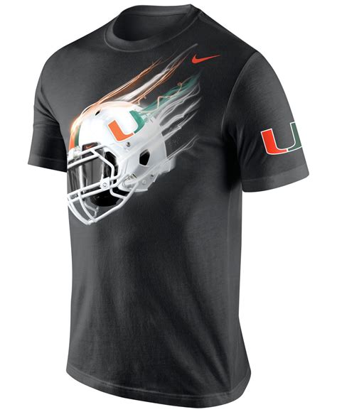 Nike Men'S Miami Hurricanes Helmet T-Shirt in Black for Men - Lyst