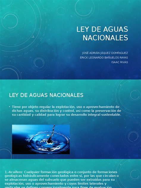 Ley De Aguas Nacionales Hidrología Agua