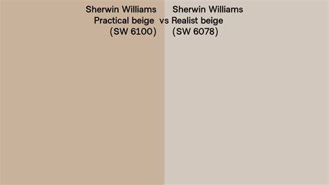 Sherwin Williams Practical Beige Vs Realist Beige Side By Side Comparison