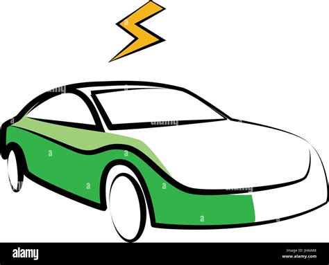 modern electric car silhouette. electric car vector illustration ...