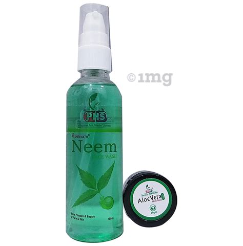 Shri Nath Face Wash With Aloe Vera Gel 10gm Free Neem Buy Pump Bottle