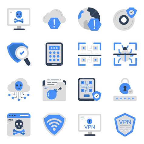 Premium Vector | Set of encryption flat icons