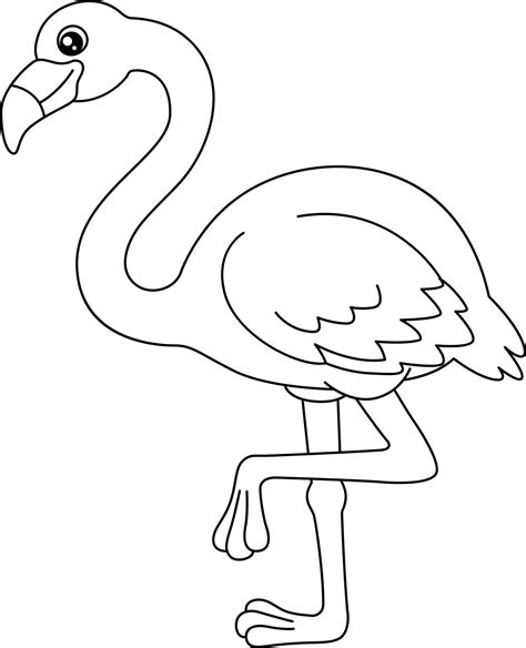 Flamingo Coloring Page Isolated for Kids 5162551 Vector Art at Vecteezy