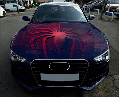 Spider-man Car Hood Wrap Full Color Vinyl Decal Friendly Neighbor ...