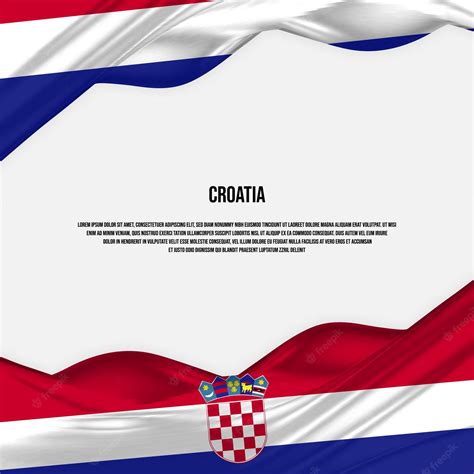 Premium Vector Croatia Flag Design Waving Croatian Flag Made Of