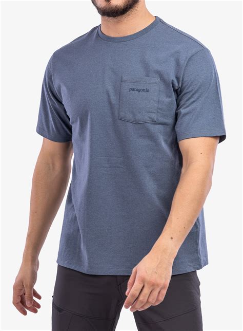 Koszulka Patagonia Line Logo Ridge Pocket Responsibili Tee Grey