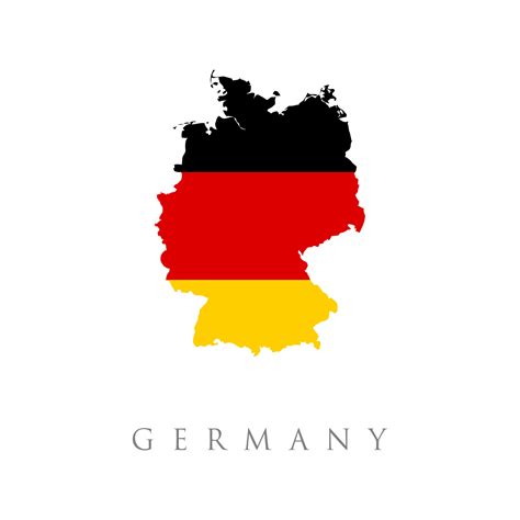 germany flag map. Map of Germany. Vector design isolated on white ...