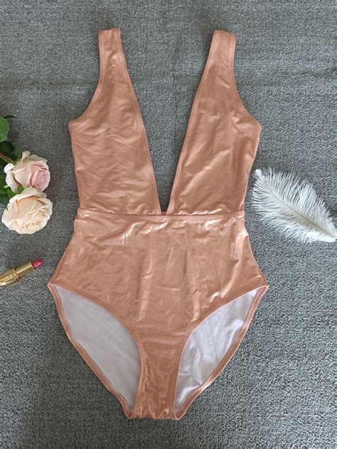 Deep V Bikini Plunging Thong Bathing Suit Women One Piece Swimsuit China Swimwear Sexy And