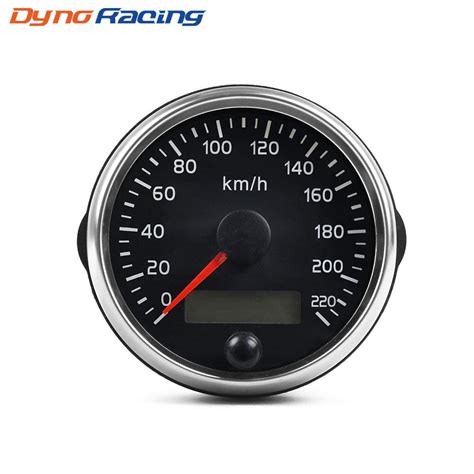 Buy Universal 85mm Speedometer 220km/h Speed Gauge Meter With White ...