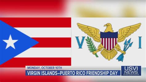 Monday Is Virgin Islands Puerto Rico Friendship Day Youtube