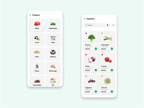 Grocery Shopping Mobile App Ui Ux Design Behance