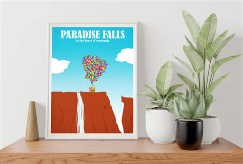 Paradise Falls Up Pixar Poster Print Disney Art UP | Etsy