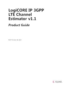 Fillable Online Xilinx Pg Logicore Ip Gpp Lte Channel Estimator V