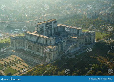 Bucharest, Romania, April 10, 2015: Aerial View of the Palace of the ...