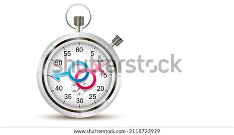 Stopwatch Showing Time First Sex Male Stock Illustration 2118723929 Shutterstock