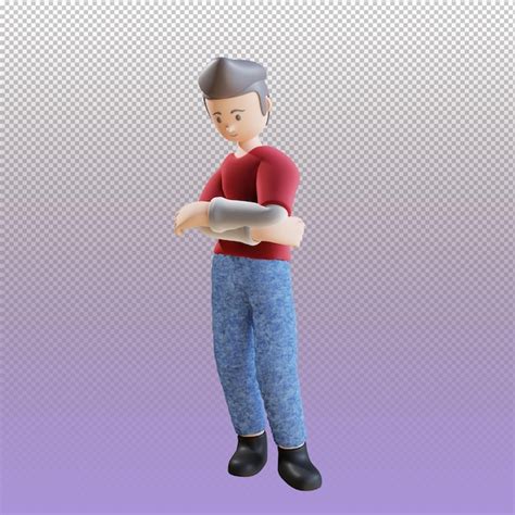 Personagem Masculino 3d PSD Premium