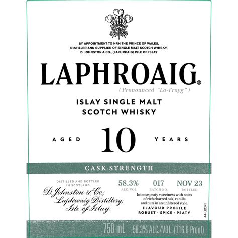 Laphroaig Cask Strength Batch 017 10 Year Old Buy Online