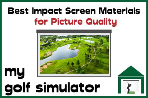 Best Golf Impact Screen 3 Categories Buying Guide My Golf Simulator