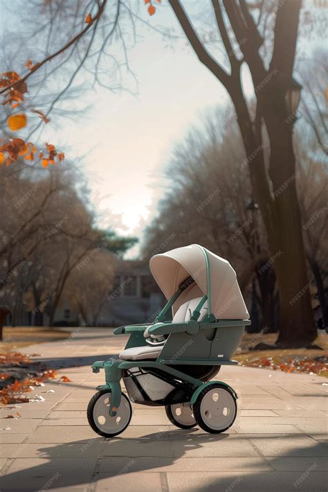 Premium Photo Modern Baby Stroller In Bright Colors