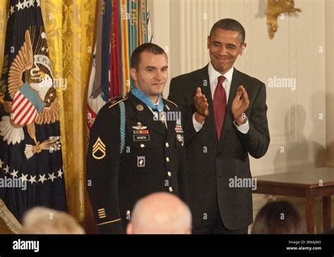 President Barack Obama Awards Staff Sergeant Salvatore Giunta The