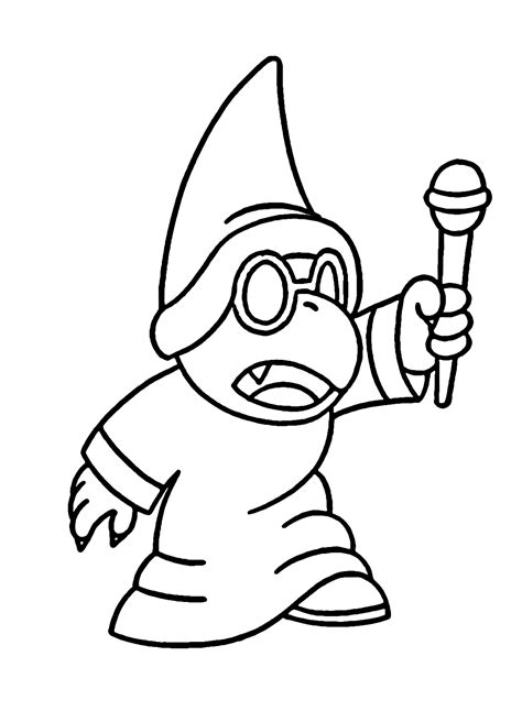 Magikoopa Super Mario Coloring Page - Free Printable Coloring Pages