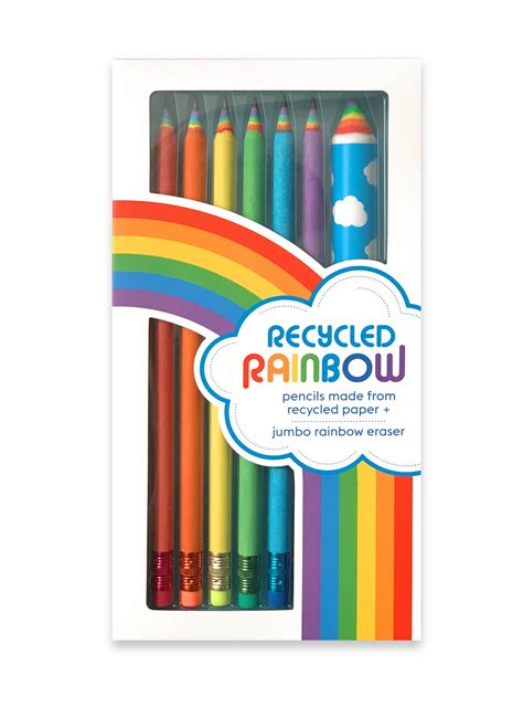 Recycled Rainbow pencils & eraser set – Snifty Scented Products