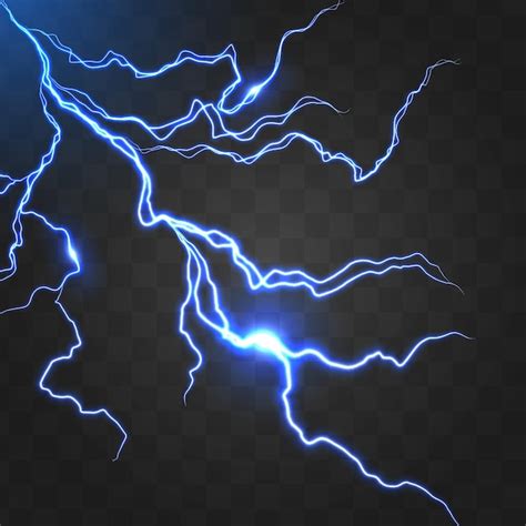 Realistic Glowing Lightning Bolt Free Vector Templates Hd Stock Images